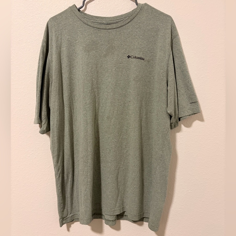 Columbia Men’s Omni-Wick Heather Green Performance T-Shirt Size XLT (Read)